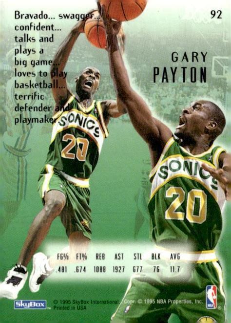 1994 95 SkyBox E Motion 92 Gary Payton EBay