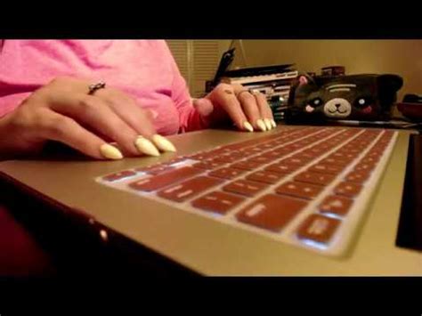 Asmr Long Acrylic Nails Typing And Tapping On Mac Keyboard No Talking