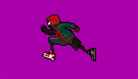 Miles Morales Run Loop Rpixelart