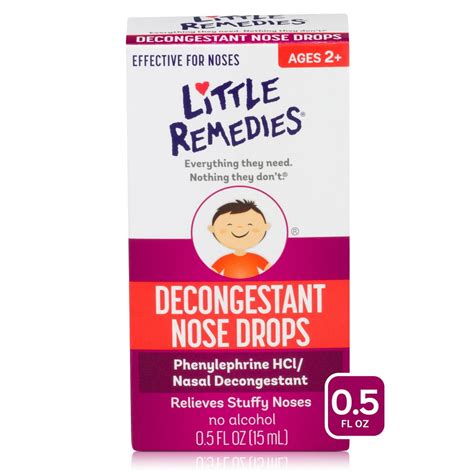 Little Remedies Decongestant Nose Drops Ages 2 To 6 05 Fl Oz