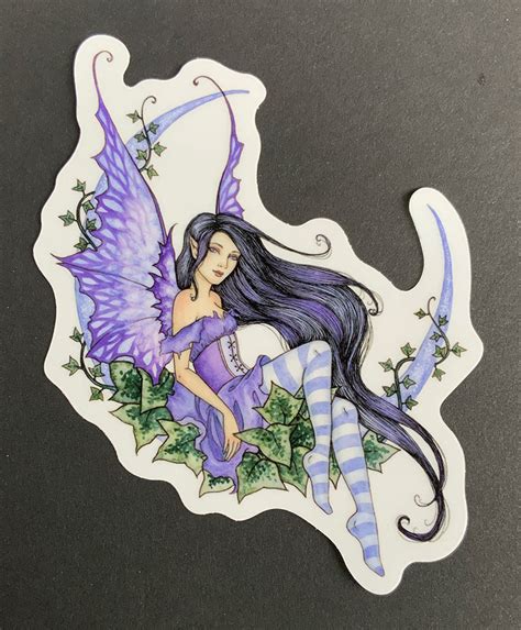 Large Clear Sticker Ivy Moon Fairy Amy Brown Art