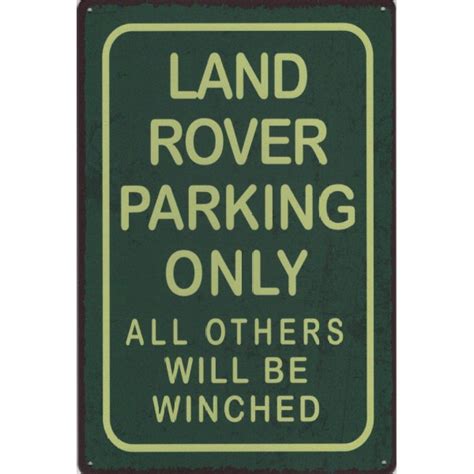 Land Rover Parking Only Retroborden