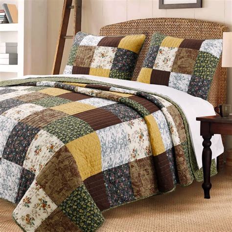 August Grove® Huitt Rustic Cotton Patchwork Quilt Set And Reviews Wayfair