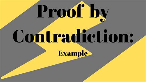 Writing Proofs Proof By Contradiction Example 2 Youtube