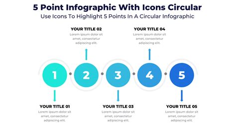 Best 5 Point Infographic With Icons Circular Professional Powerpoint