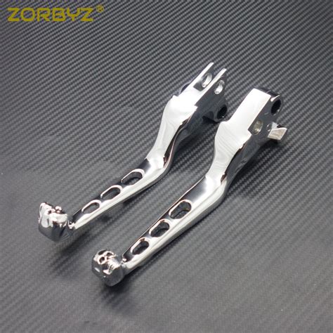 Zorbyz New Chrome Skull Brake Clutch Levers For Harley Sportster Night