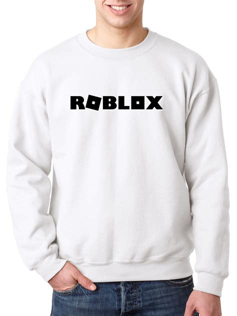 New Way 1168 - Crewneck Roblox Block Logo Game Accent Sweatshirt Medium ...