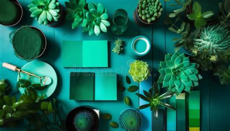 Green and Blue Leaves Adorn Modern Wallpaper Design Generated by AI ...