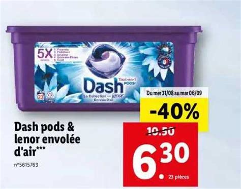 Promo Dash Pods Lenor Envol E D Air Chez Lidl Icatalogue Fr