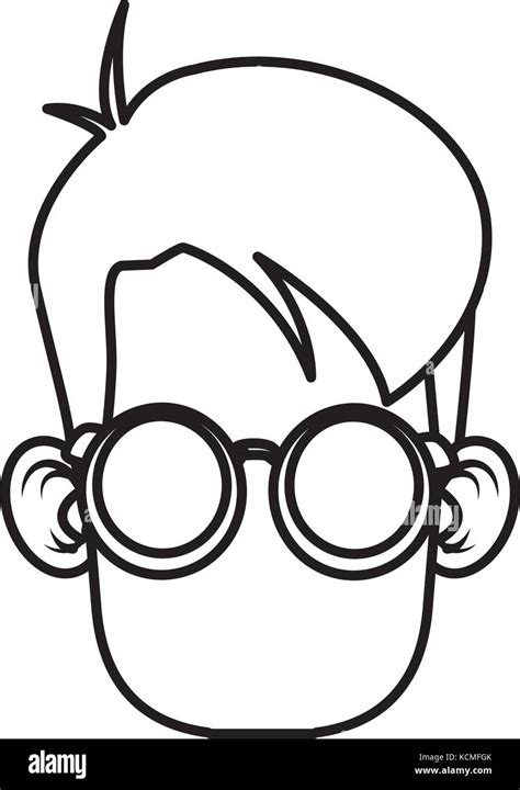 Cute boy with glasses cartoon Stock Vector Image & Art - Alamy