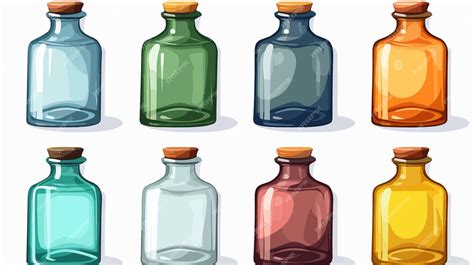 Glass Bottle Cartoon Vector Illustration Icon Premium Ai Generated Vector