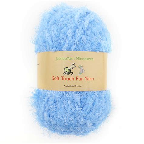 Jubileeyarn Soft Touch Fuzzy Fur Yarn 74ydskein Baby Blue 2