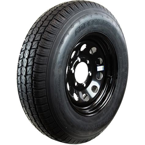 Hi Run Bias Trailer Tire Assembly St D Pr On X Lug Black