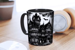 Horror Mansion Oz Skinny Tumbler Wrap Graphic By Sagorarts Creative