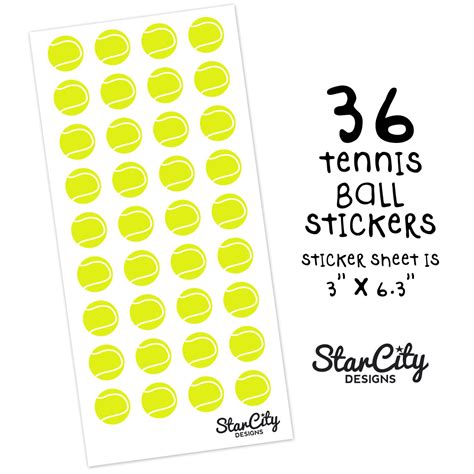 Tennis Ball Stickers Tennis Planner Stickers Sports | Etsy