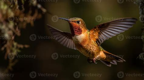 The Beautiful Endangered Rufous Hummingbird Selasphorus Rufus