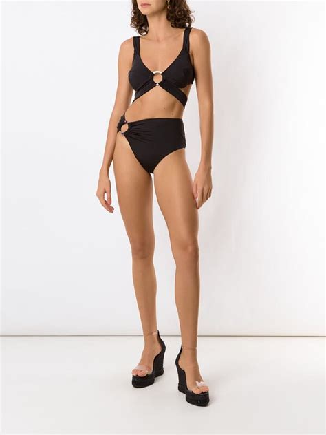 Buy AMIR SLAMA High Rise Bikini Set Black At 28 Off Editorialist