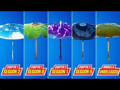 Fortnite ALL Victory UmbrellasSeason 1 Season 17 Video KangaRogue YouTube