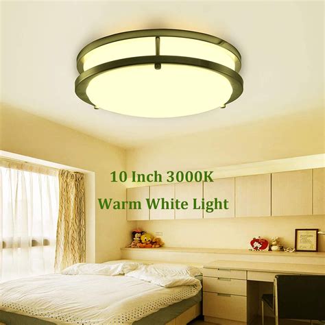 Facon 10-Inch LED Flush Mount Ceiling Light Fixture, Dimmable Ceiling ...