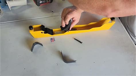 Replacing The Broken Release Lever On A Dewalt Dw7231 Mounting Bracket Youtube