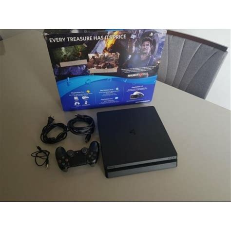 Playstation Ps Slim Tb Controle Jogos Semi Novo Desconto No Pre O