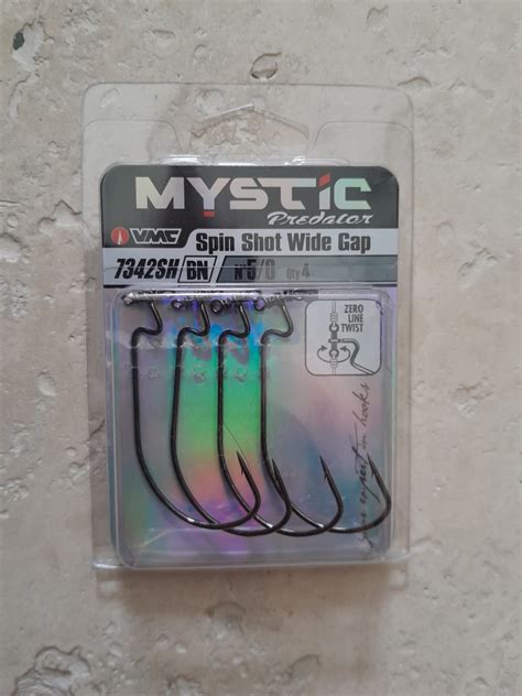 VMC hameçons mystic predator spin shot wide gape 7342SH BN taille 5 0