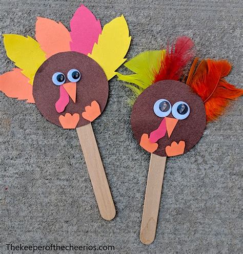 Super Silly Craft Stick Turkeys The Keeper Of The Cheerios Crafts