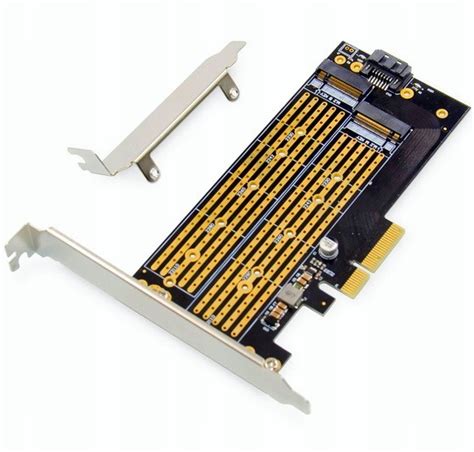 Karta Pci Express Adapter 2x Dysk Ssd M2 Nvm Sata 8519465806 Oficjalne Archiwum Allegro