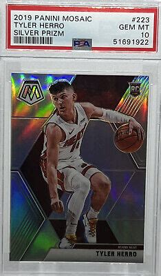 TYLER HERRO SILVER ROOKIE 2019 20PANINI PRIZM SILVER MOSAICGRADED