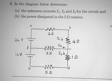 Solved In The Diagram Below Determine A The Unknown Currents I I