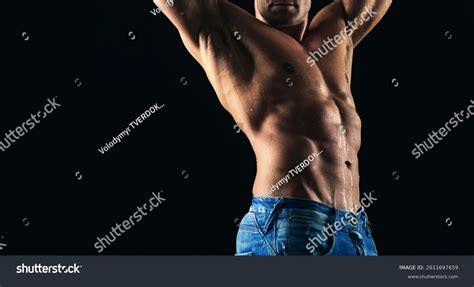 Naked Muscular Man Jeans Nude Male Stock Photo 2611697659 Shutterstock