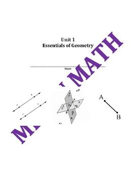 Essentials Of Geometry Unit By Sweeter Than Pi TPT