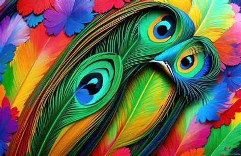 Premium AI Image | Beautiful abstract peacock feather background ...