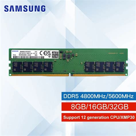 Samsung DDR5 RAM 8GB 16GB 32GB 4800MHz 5600MHz Desktop Memory Stick