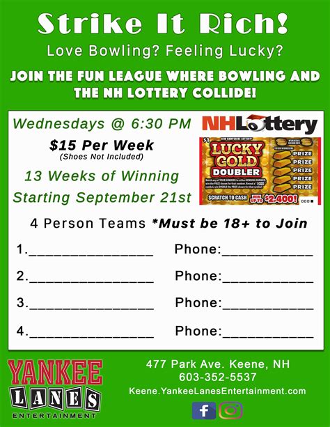 Wednesday Strike it Rich | Yankee Lanes Keene
