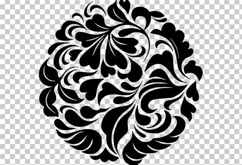 Floral Design Stencil Ornament Pattern Png Clipart Art Black Black