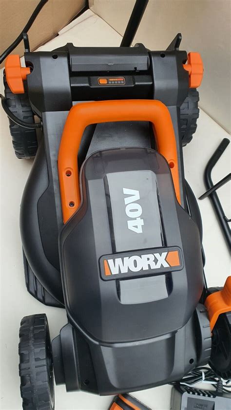 Worx Wg779e2 Cordless Push Lawn Mower Black 6925387124153 Ebay