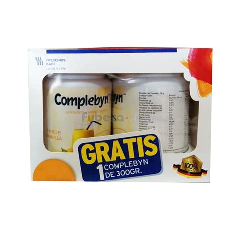 Suplemento Alimenticio Complebyn Duo Pack Vainilla 454 G 300 G Paquete Fybeca