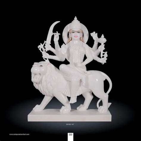 Pure White Marble Maa Durga Statue 24 Inch Temple At Rs 95000 In Jaipur