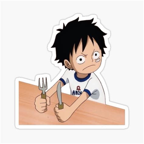 "Luffy One Piece Kid w Shanks" Sticker for Sale by cyralavy | Redbubble