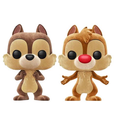 Funko Pop Disney Chip And Dale 2 Pack Exclusivo Flocked Original