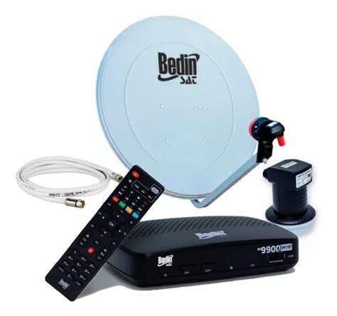 Kit Completo C Antena Lnb E Receptor Bs Bedinsat Hd Ku Frete Gr Tis