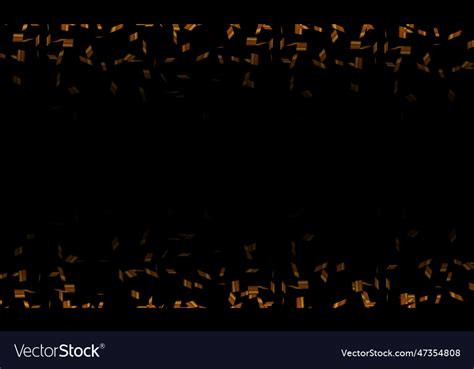 Gold confetti on black background Royalty Free Vector Image