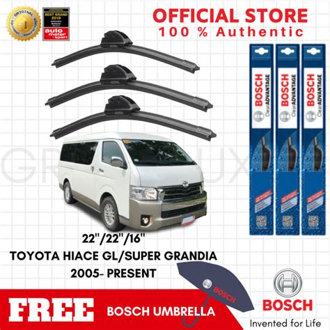 Bosch Clear Advantage Wiper Blade Bundle For Toyota Hiace Gl Super