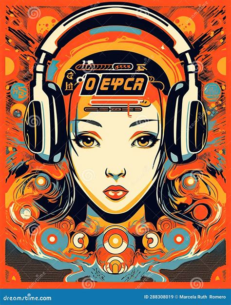 Japanese Illustration Art Style Music Poster Ai Generated Stock