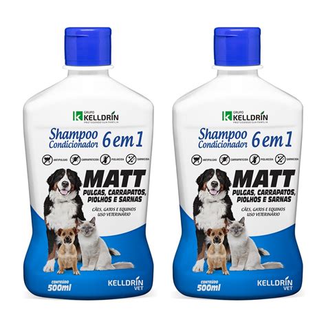 Melhor Shampoo Para Pulgas E Carrapatos - Shampoo 6 Em 1 Anti Pulgas E Carrapatos 500ml Com 2 Unidades Kelldrin ...