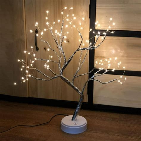 20" Tabletop Bonsai Tree Light with 108 LED Copper Wire String Lights ...