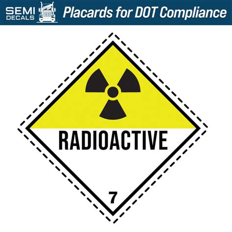 Hazard Class 7: Radioactive Placard – Semi Decals