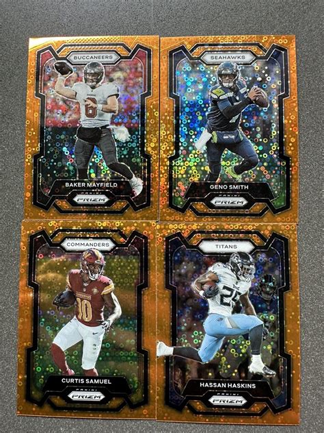 Prizm Football Orange Disco Prizms Base You Pick The Card Ebay