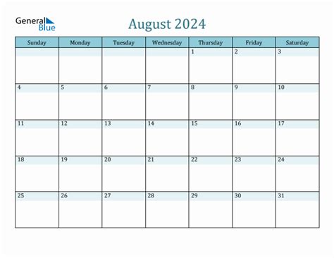 August 2024 Calendar Printable Moll Ethelyn